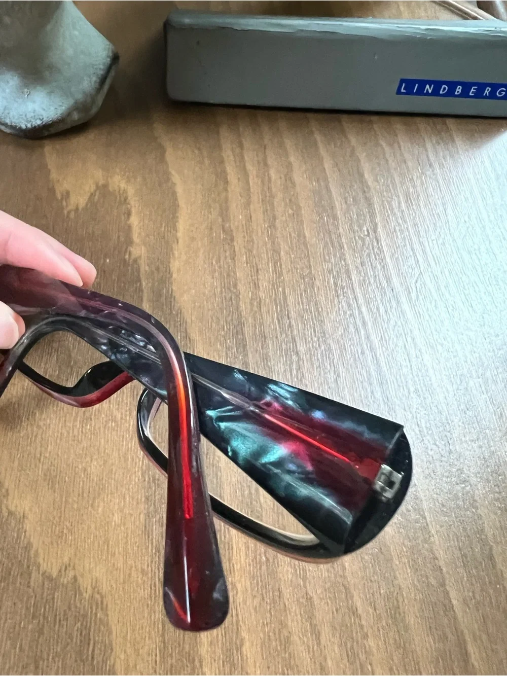 Alain Mikli vintage y2k Rectangular Glasses Frames Burgundy Red Black A0358-29
